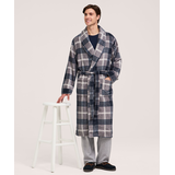 Denver Hayes Men's Cozy Fleece Robe Front_Flat