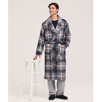 Peignoir en molleton douillet pour hommes, Denver Hayes Front_Flat