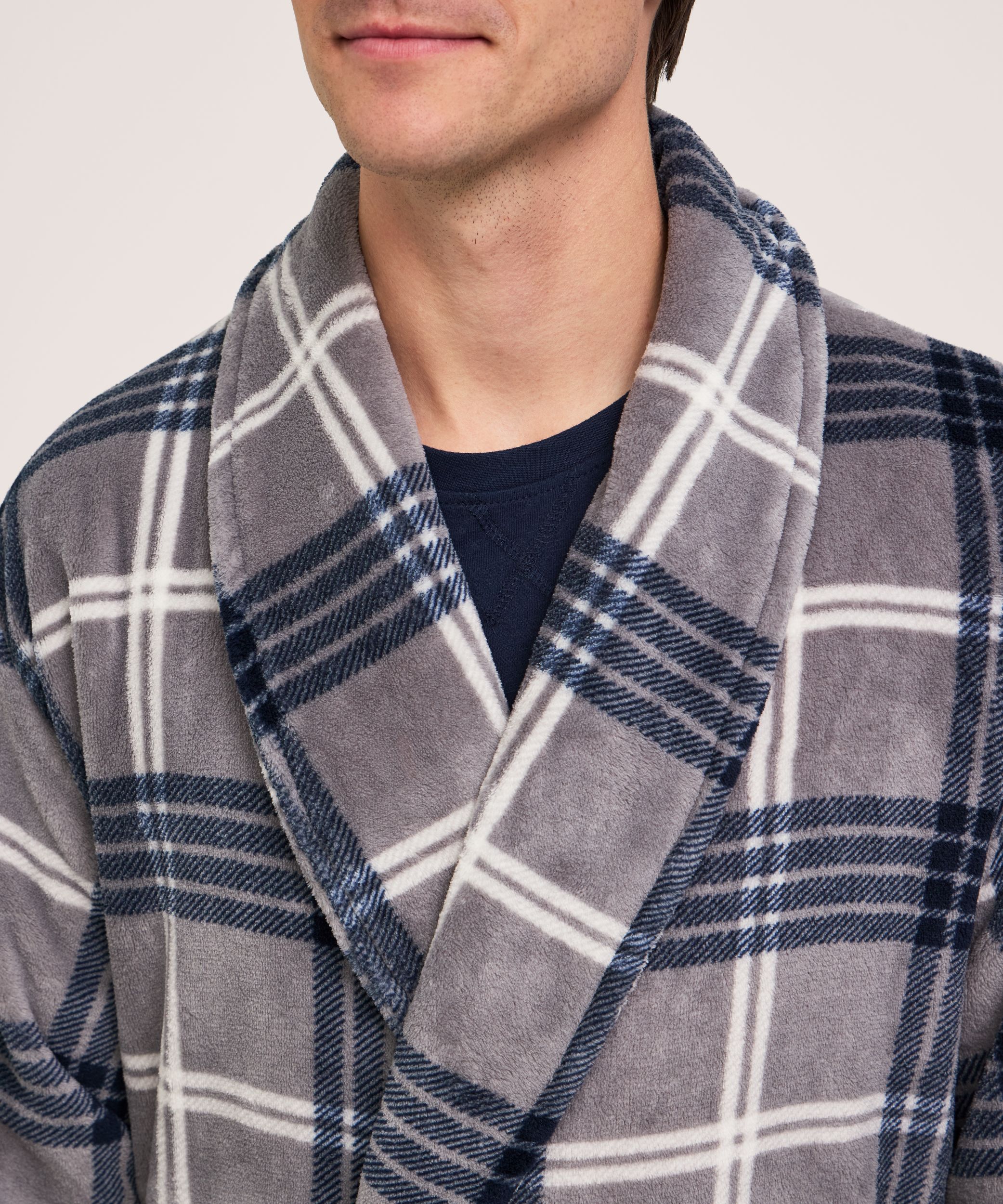 Peignoir en molleton douillet pour hommes, Denver Hayes