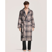 Denver Hayes Men's Cozy Fleece Robe Front_Flat