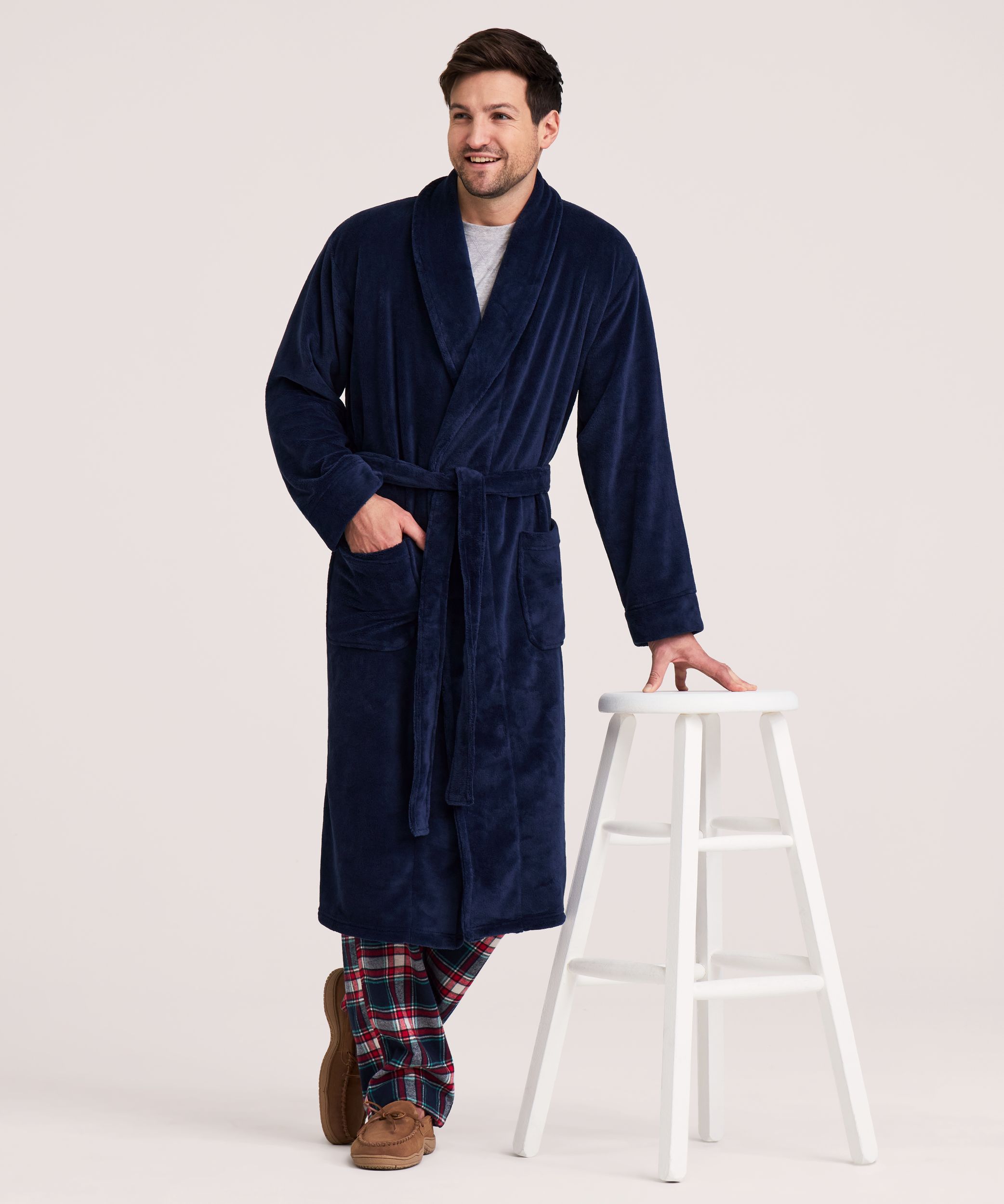 Denver Hayes Men's Cozy Fleece Robe