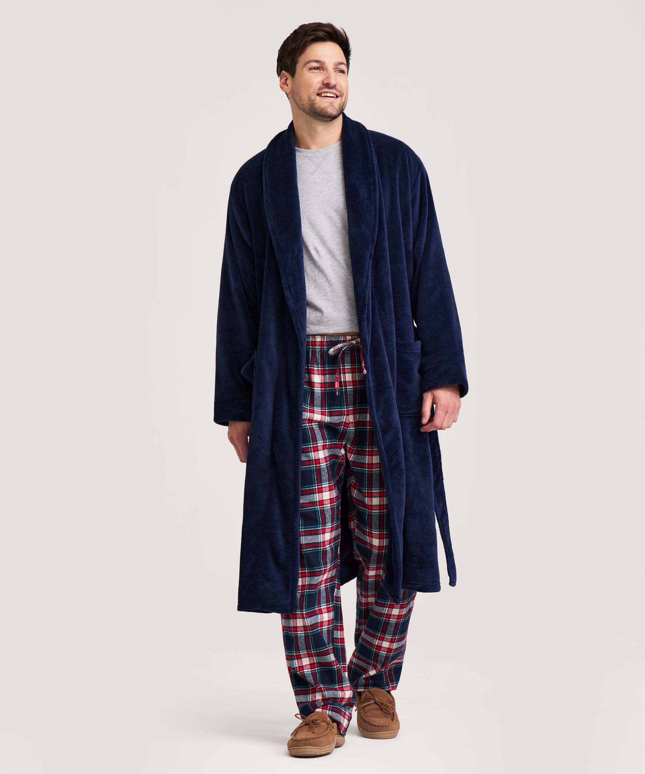 Denver Hayes Men's Cozy Fleece Robe