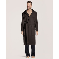 Denver Hayes Men's Hooded Fleece Robe Front_Flat
