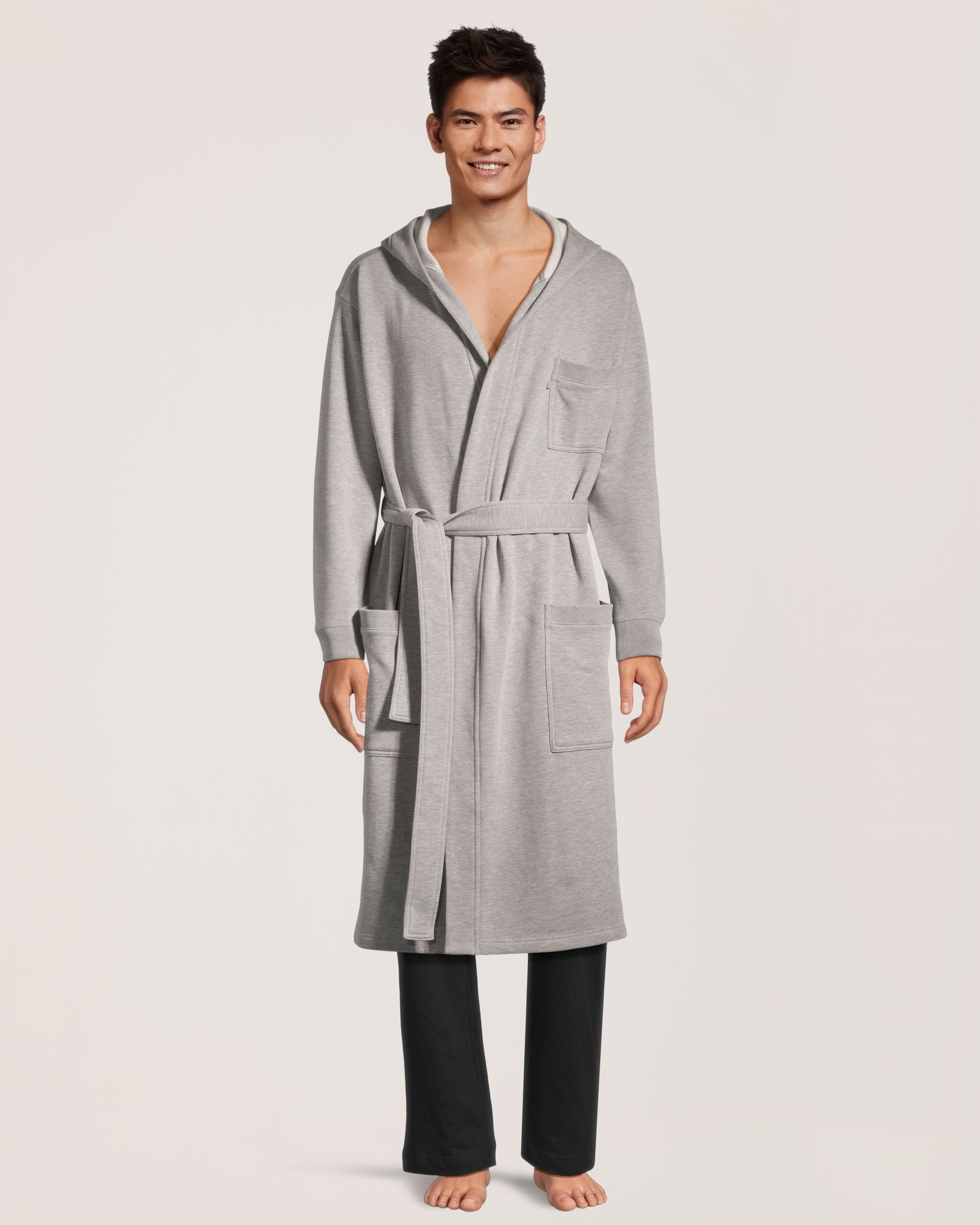 Denver Hayes Men's Hooded Fleece Robe