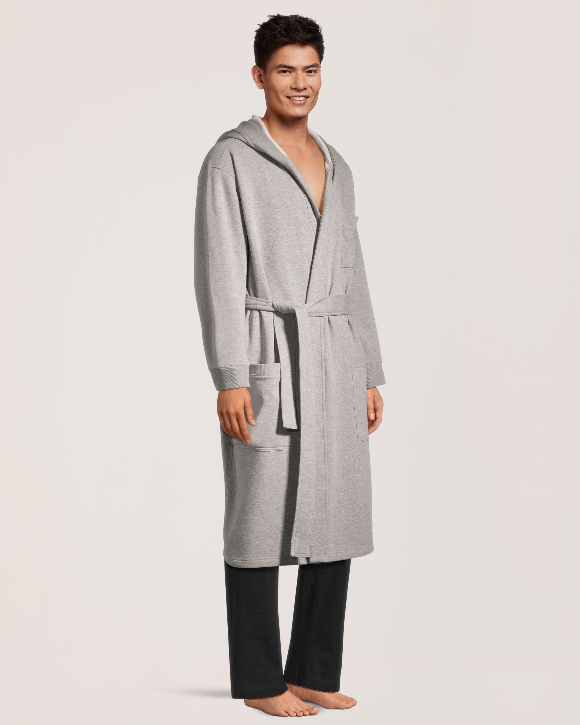 Denver Hayes Men's Hooded Fleece Robe
