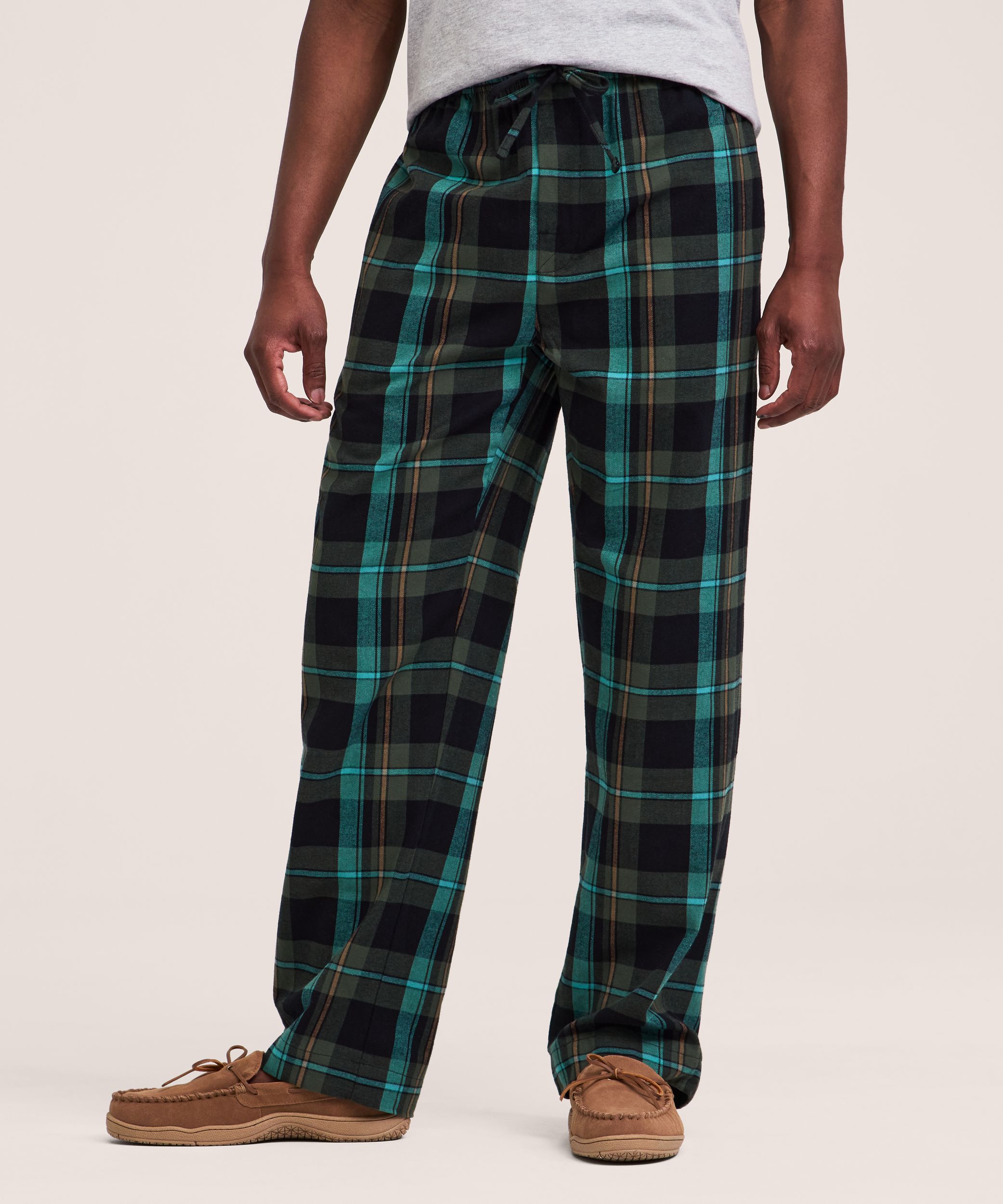 Pantalon de détente en flanelle à carreaux pour hommes, WindRiver