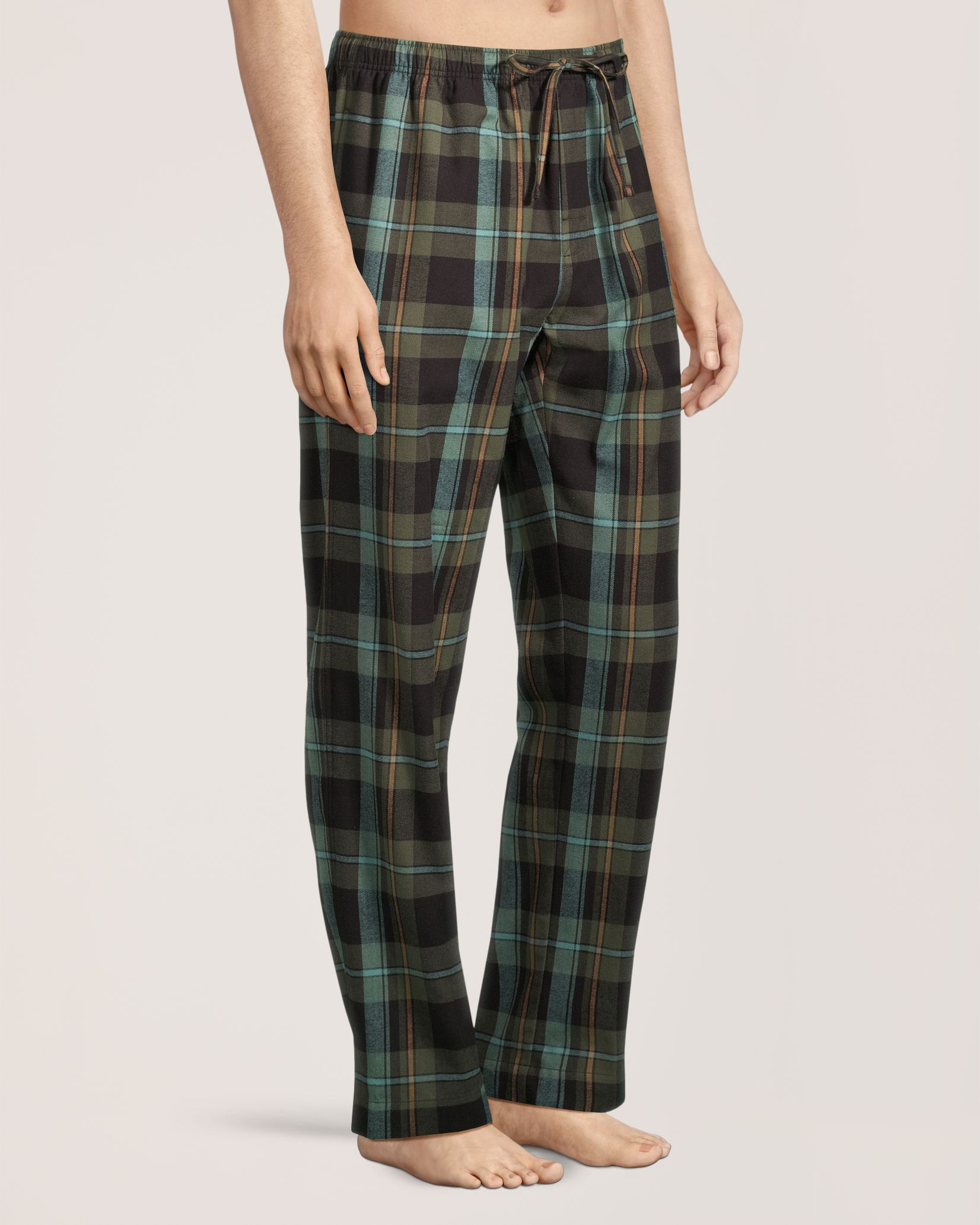 Pantalon de détente en flanelle à carreaux pour hommes, WindRiver