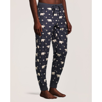 WindRiver Men's Printed Fleece Lounge Pants Front_Angled_Right