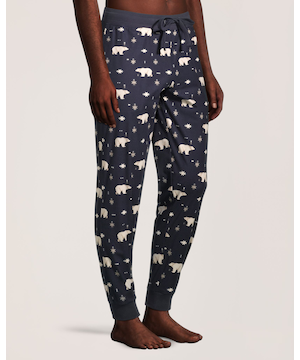 WindRiver Men's Printed Fleece Lounge Pants