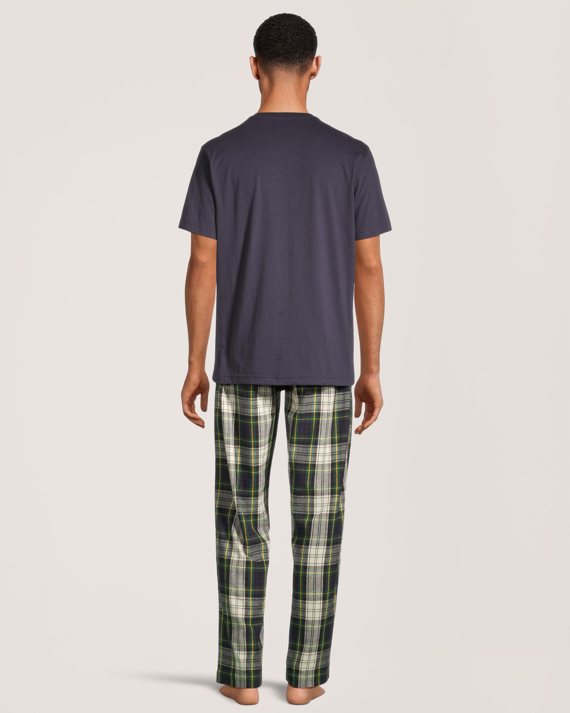 WindRiver Men's Flannel Plaid Pajama Set