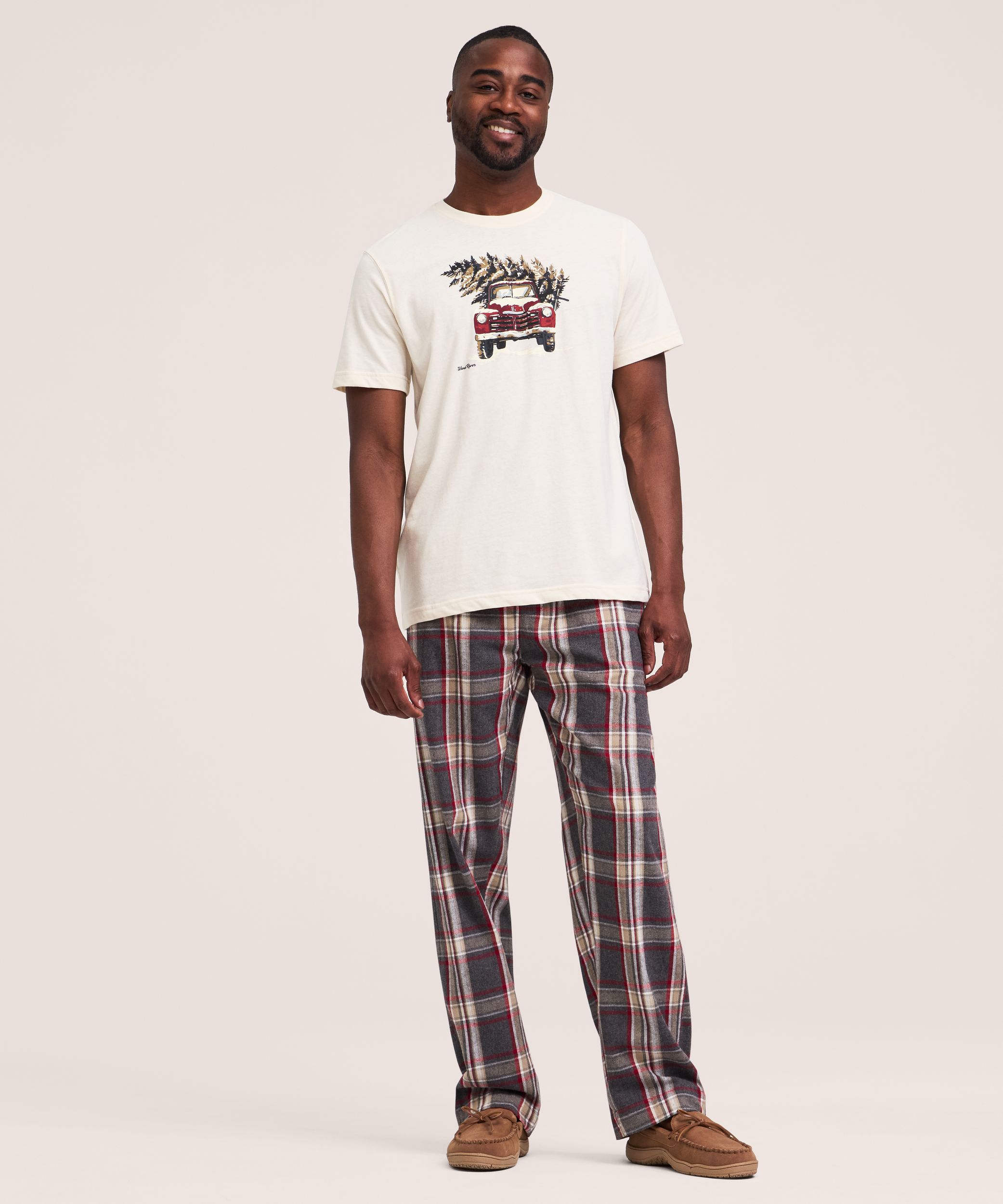 Ensemble de pyjama en flanelle à carreaux pour hommes, WindRiver