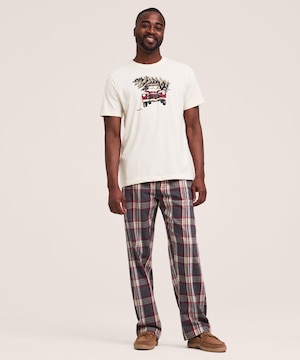 WindRiver Men's Flannel Plaid Pajama Set