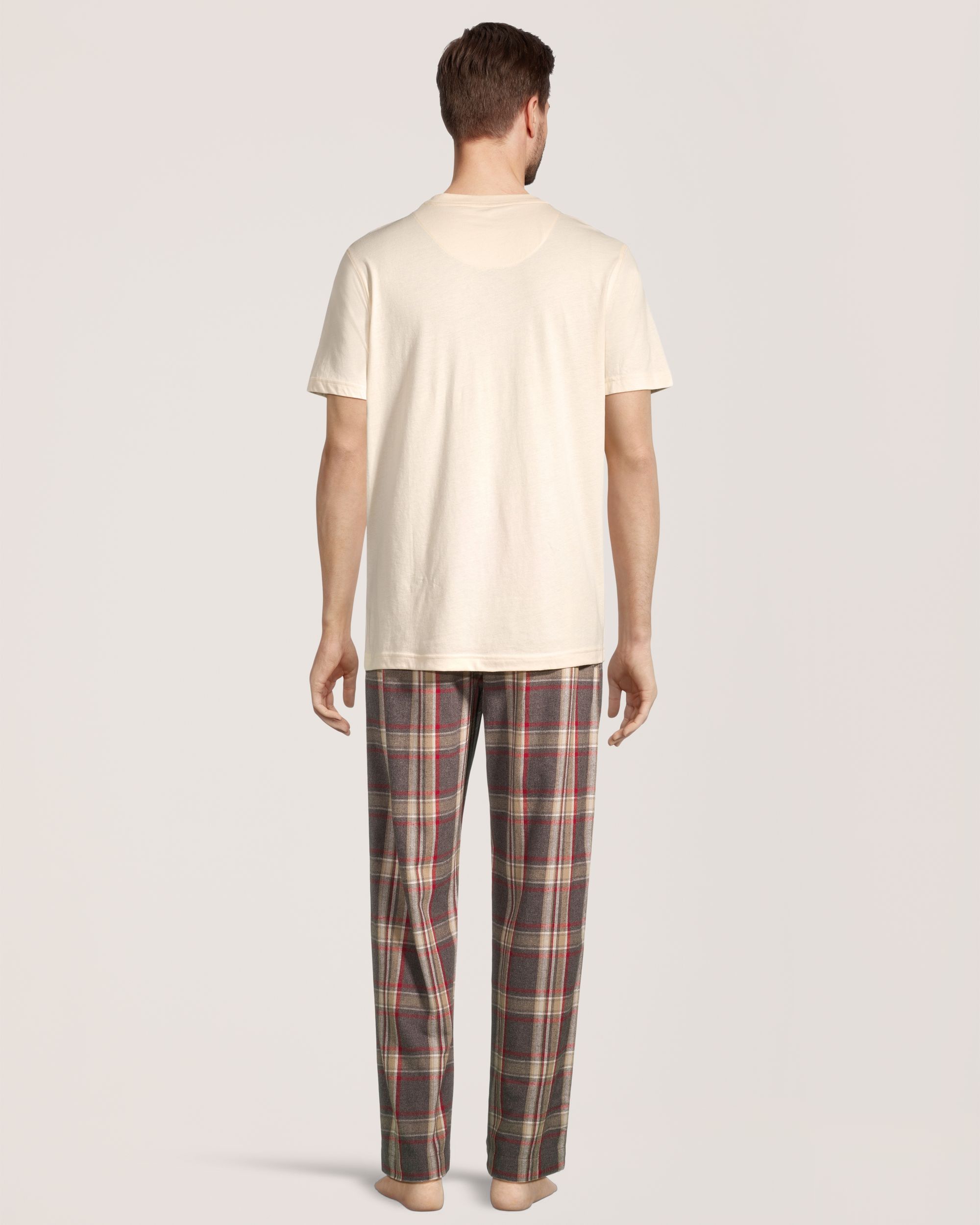 Ensemble de pyjama en flanelle à carreaux pour hommes, WindRiver