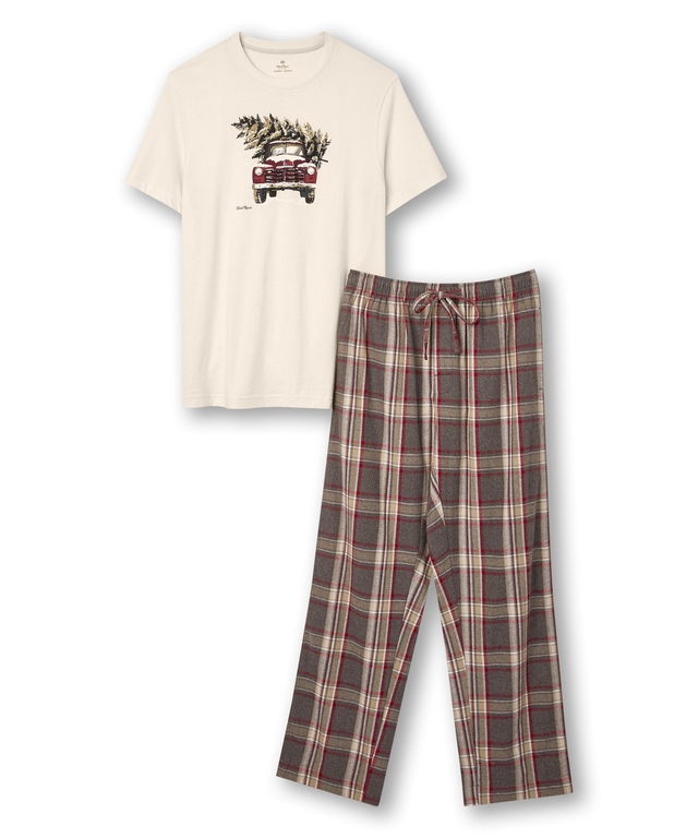 Ensemble de pyjama en flanelle à carreaux pour hommes, WindRiver