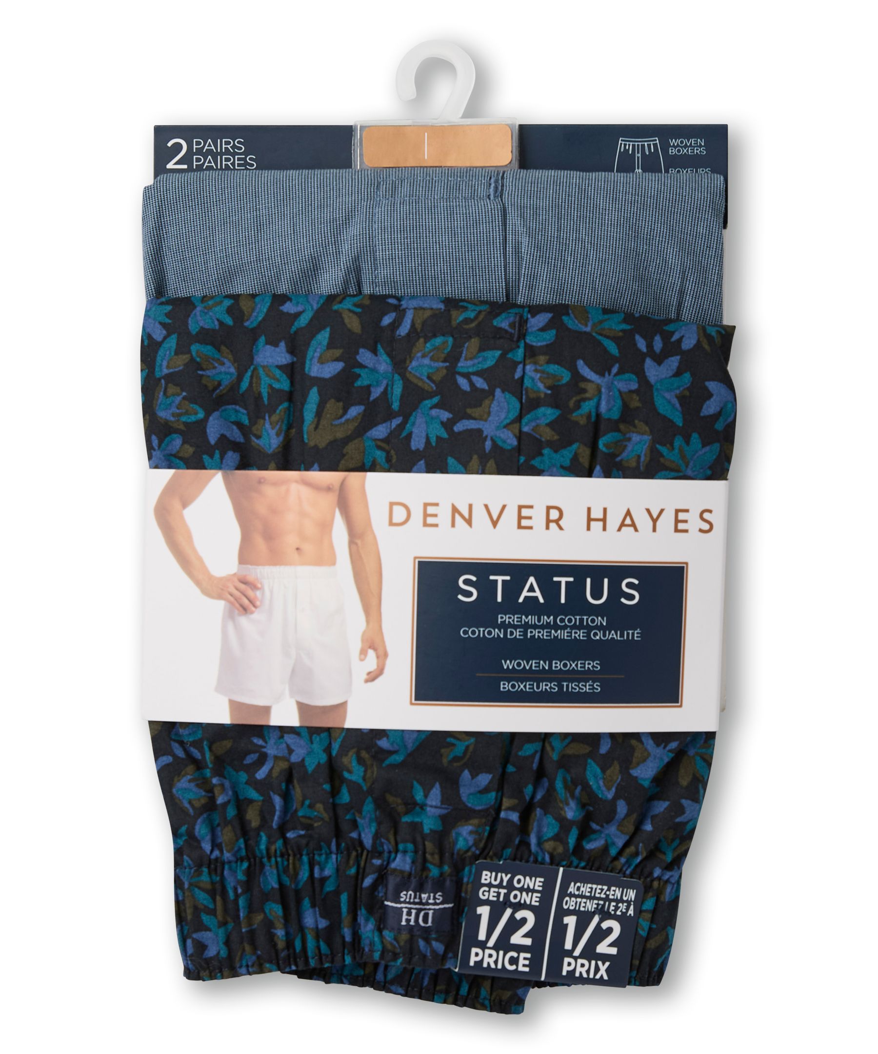 Denver Hayes Men's 2 Pk Woven Boxers