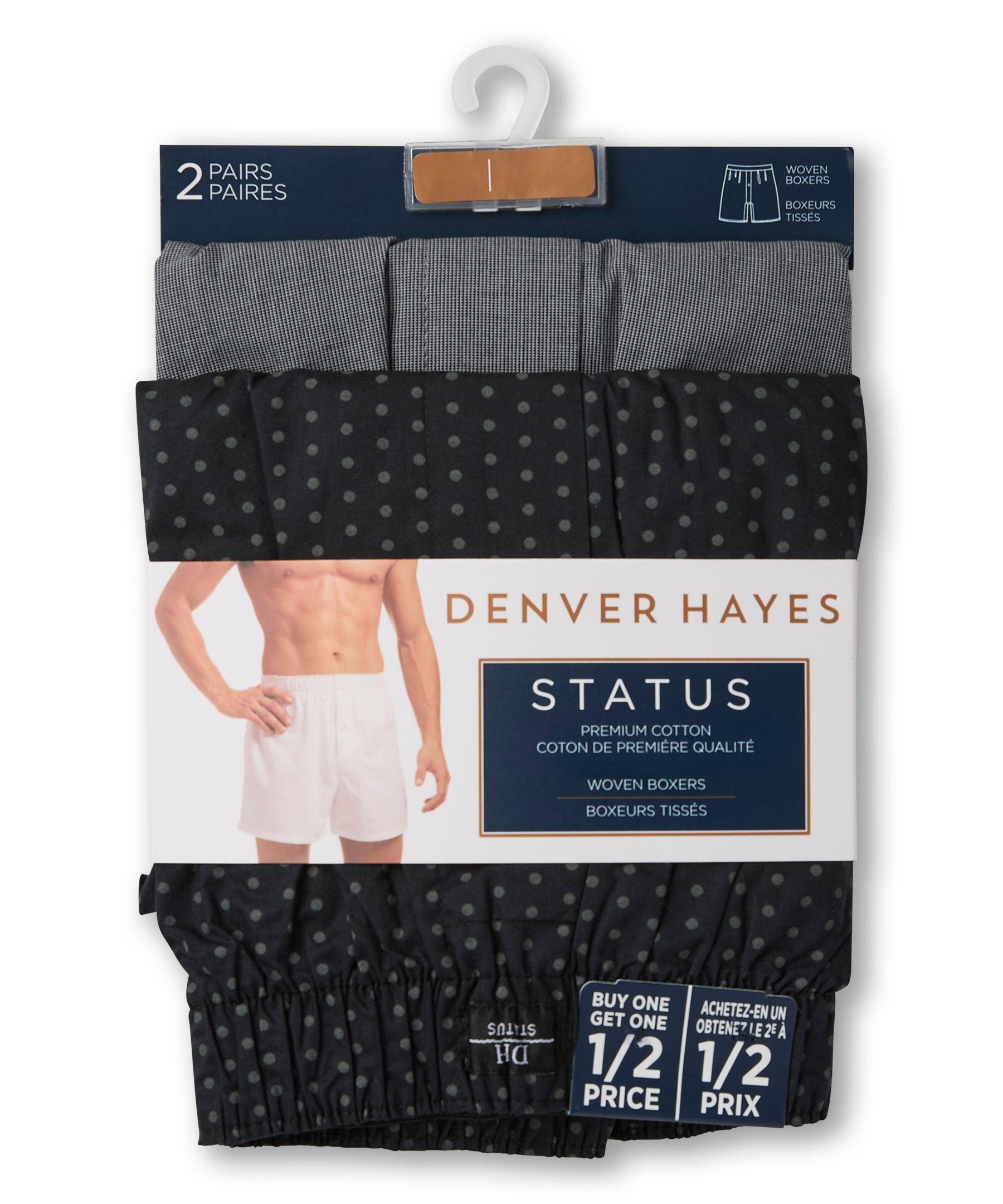 Denver Hayes Men's 2 Pk Woven Boxers