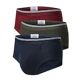 Denver Hayes Men's 3 pk Solid Basic Briefs Front_Angled_Left