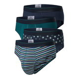 Denver Hayes Men's 4 pk Yarn Dye Sport Briefs Front_Angled_Left