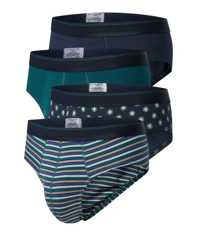 Denver Hayes Men's 4 pk Yarn Dye Sport Briefs