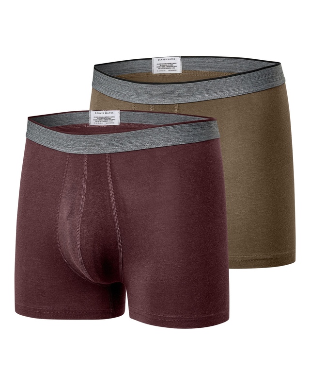 Caleçon court mode en bambou pour hommes, Denver Hayes, paquet de 2