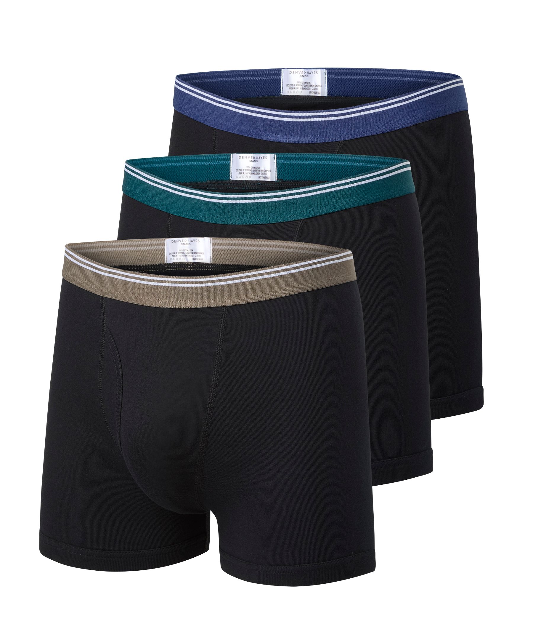 Caleçon boxeur élastique pour hommes, Denver Hayes, paquet de 3