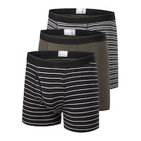 Denver Hayes Men's 3 pk Status Yarn Dye Boxers Briefs Front_Angled_Left