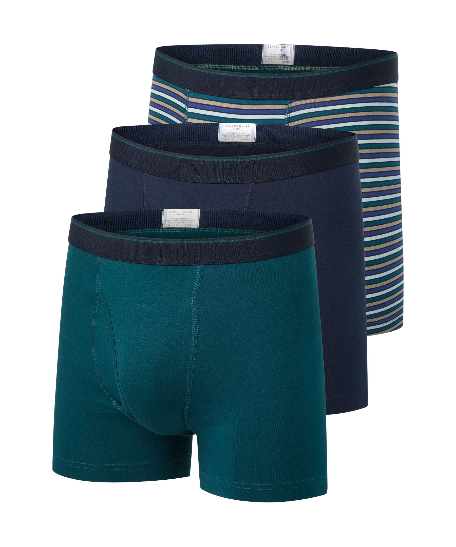 Caleçon boxeur teint en fil pour hommes, Status, Denver Hayes, paquet de 3