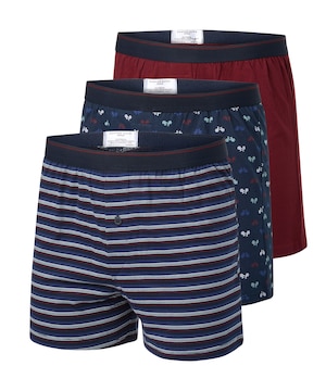 Denver Hayes Men's 3 pk Yarn Dye Loose Fit Boxers