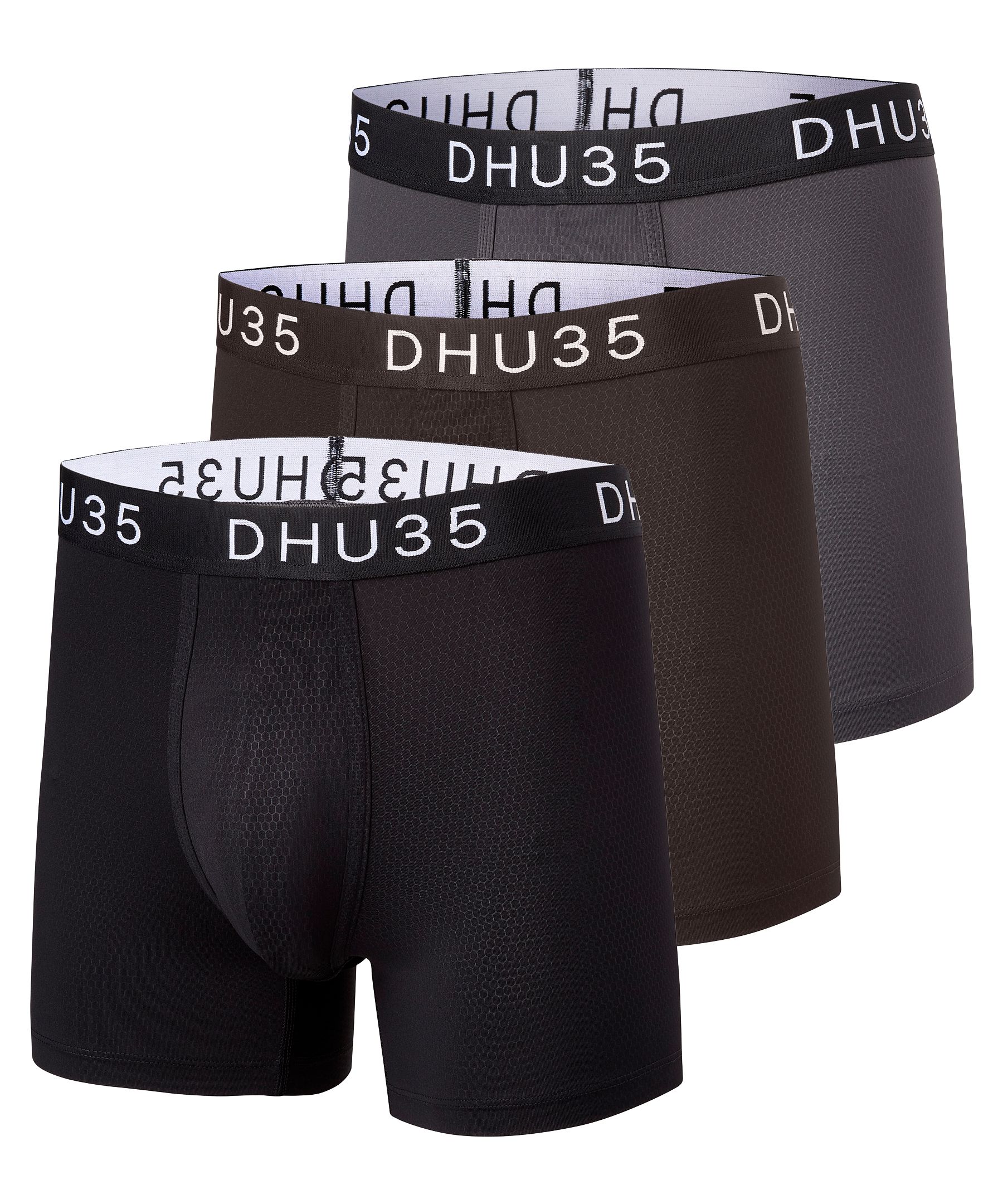 Denver Hayes Men's 3 pk Microfibre Heat Press Boxer Briefs