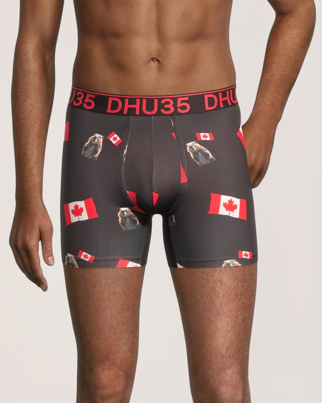 Caleçon boxeur à la mode en microfibre à imprimé pour hommes, Denver Hayes