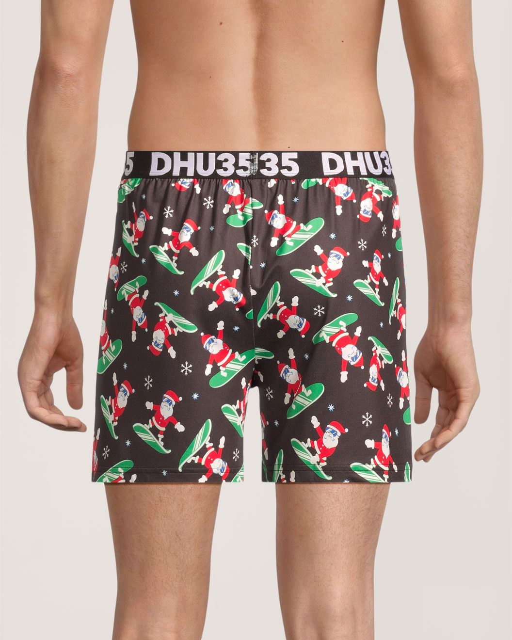 Caleçon boxeur de Noël de coupe ample en microfibre pour hommes, Denver Hayes