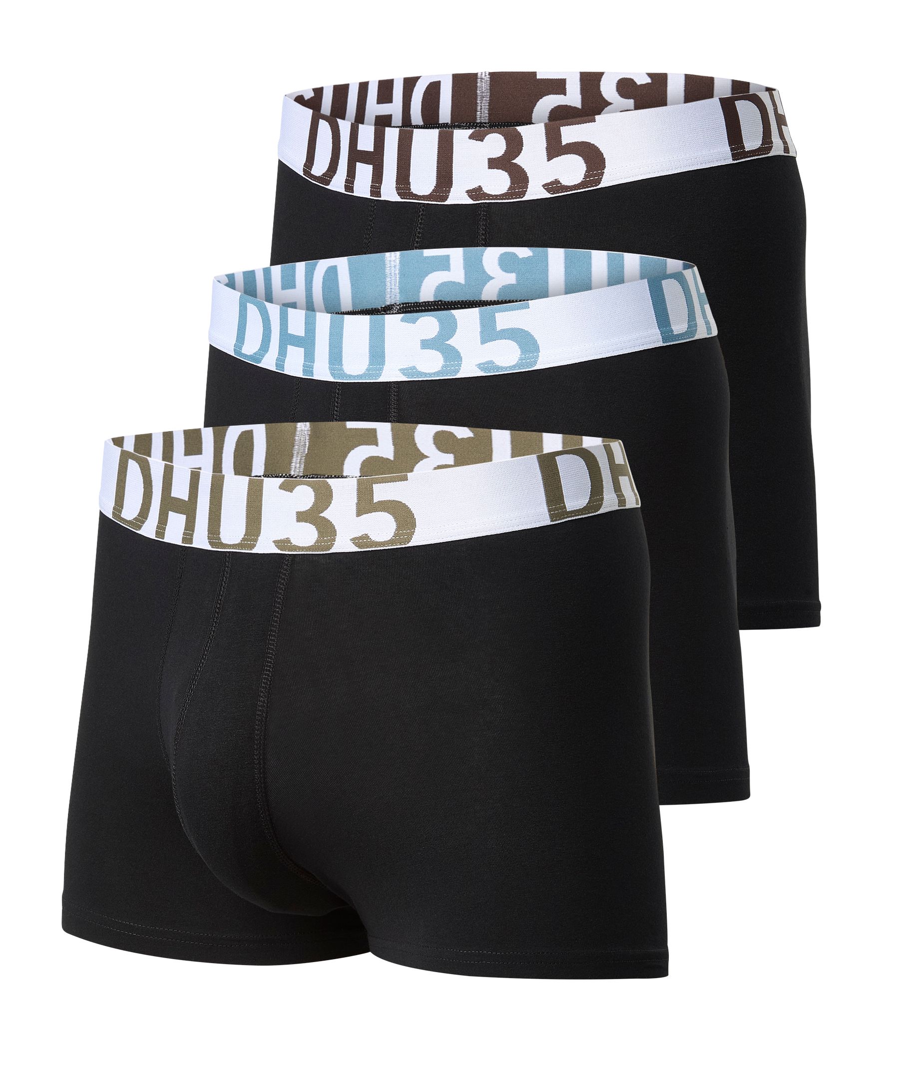 Denver Hayes Men's 3 pk Fashion Cotton Stretch Trunk Briefs