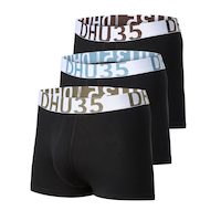 Denver Hayes Men's 3 pk Fashion Cotton Stretch Trunk Briefs Front_Angled_Left