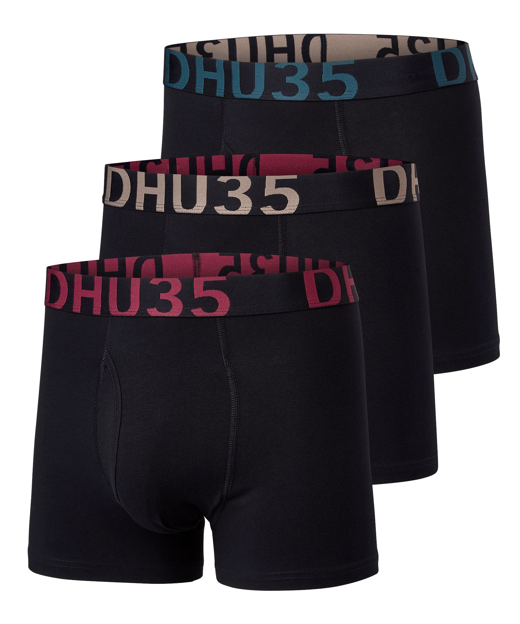 Caleçon boxeur à la mode extensible en coton pour hommes, Denver Hayes, paquet de 3