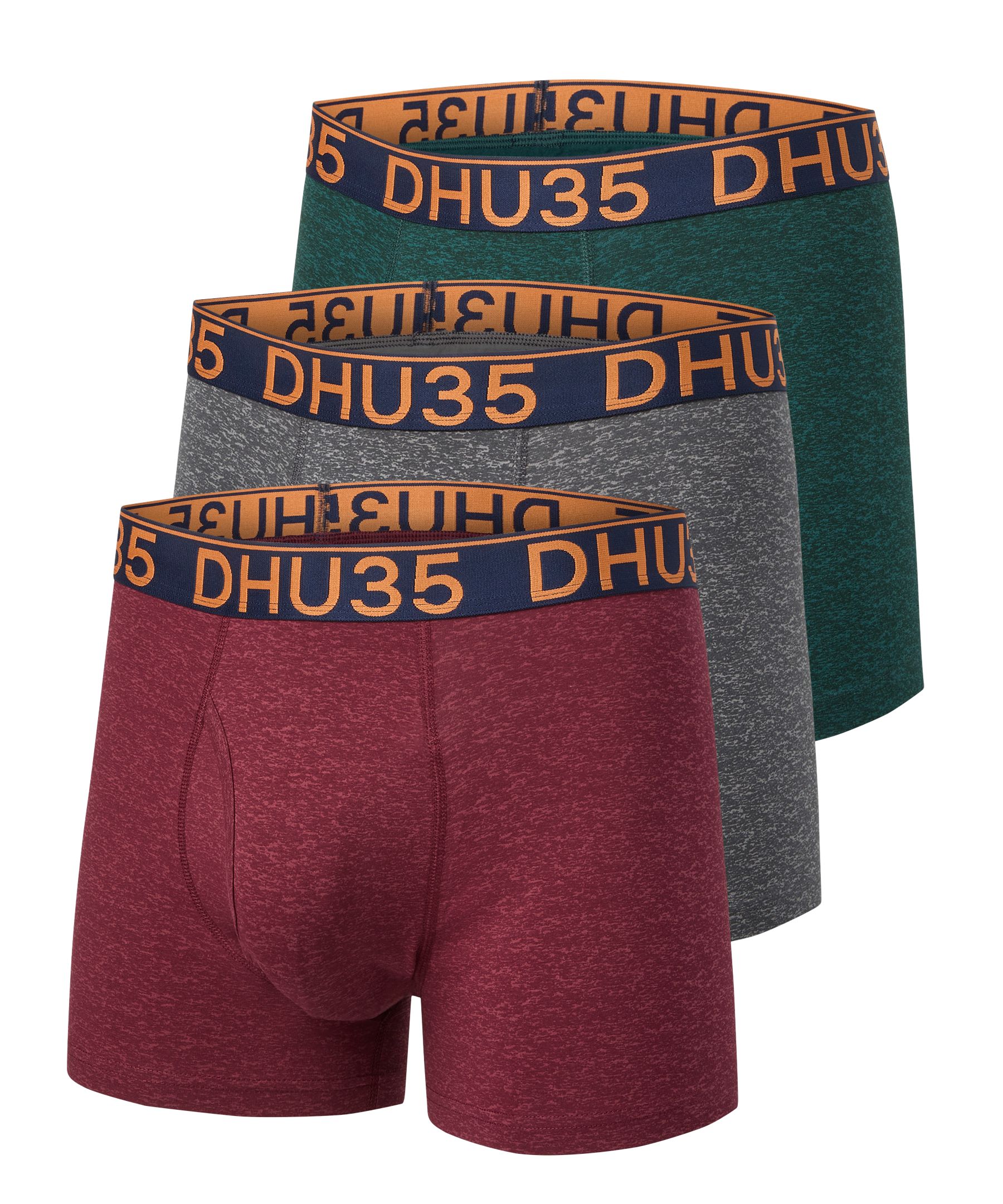 Caleçon boxeur à la mode extensible en coton pour hommes, Denver Hayes, paquet de 3