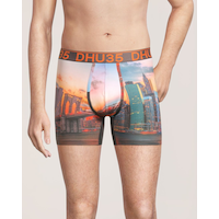 Caleçon boxeur en microfibre à imprimé de photo véritable à la mode pour hommes, Denver Hayes