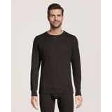 WindRiver Men's Waffle Thermal Crewneck Top Front_Flat