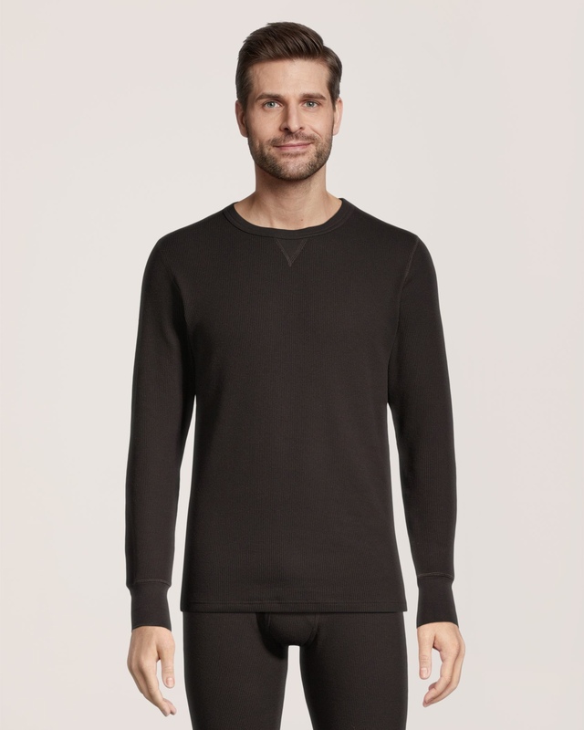 WindRiver Men's Waffle Thermal Crewneck Top