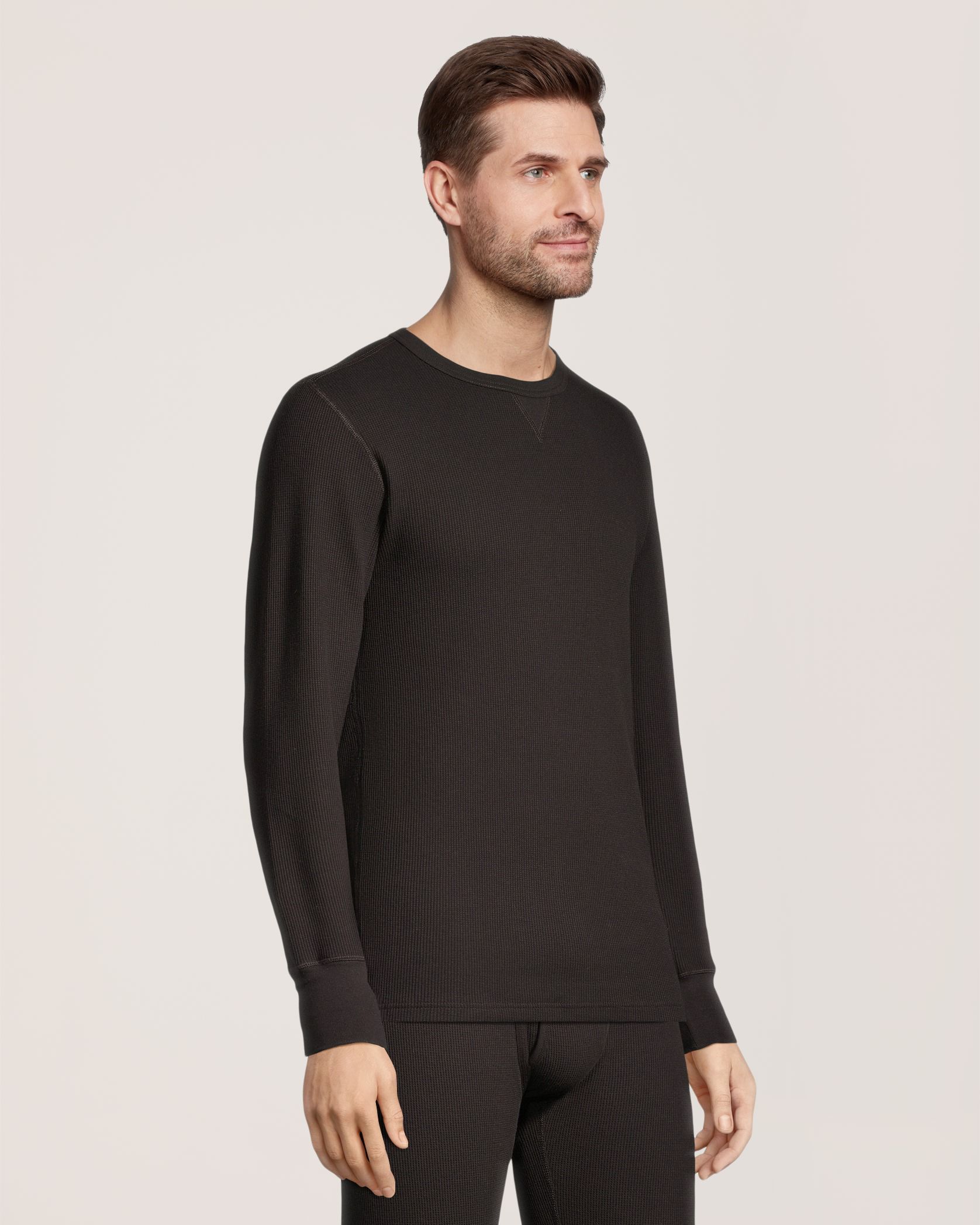 Haut isotherme extensible à point de brioche et à col ras du cou pour hommes, WindRiver