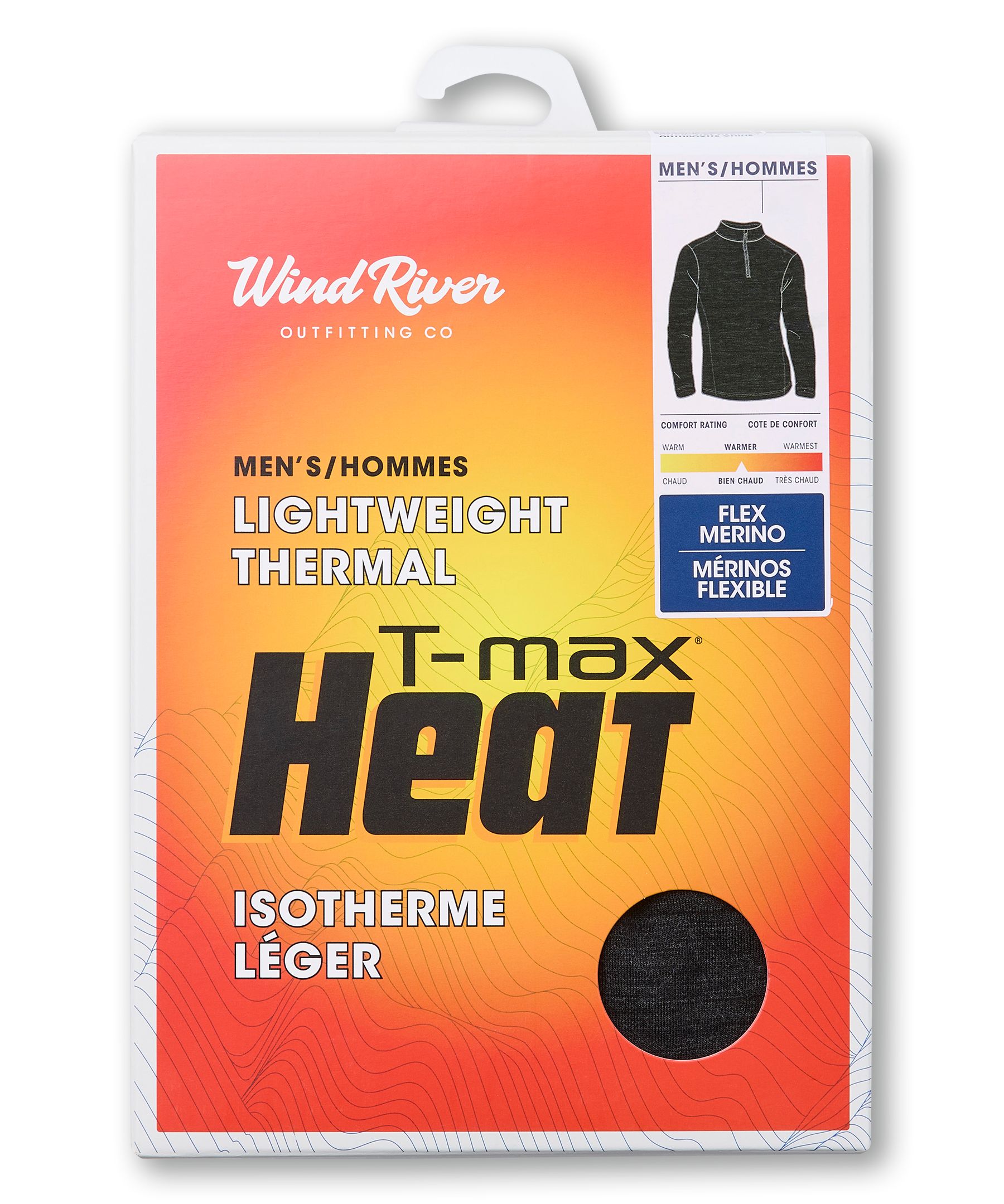 WindRiver Men's T-Max Heat Flex Merino Quarter-Zip Winter Top