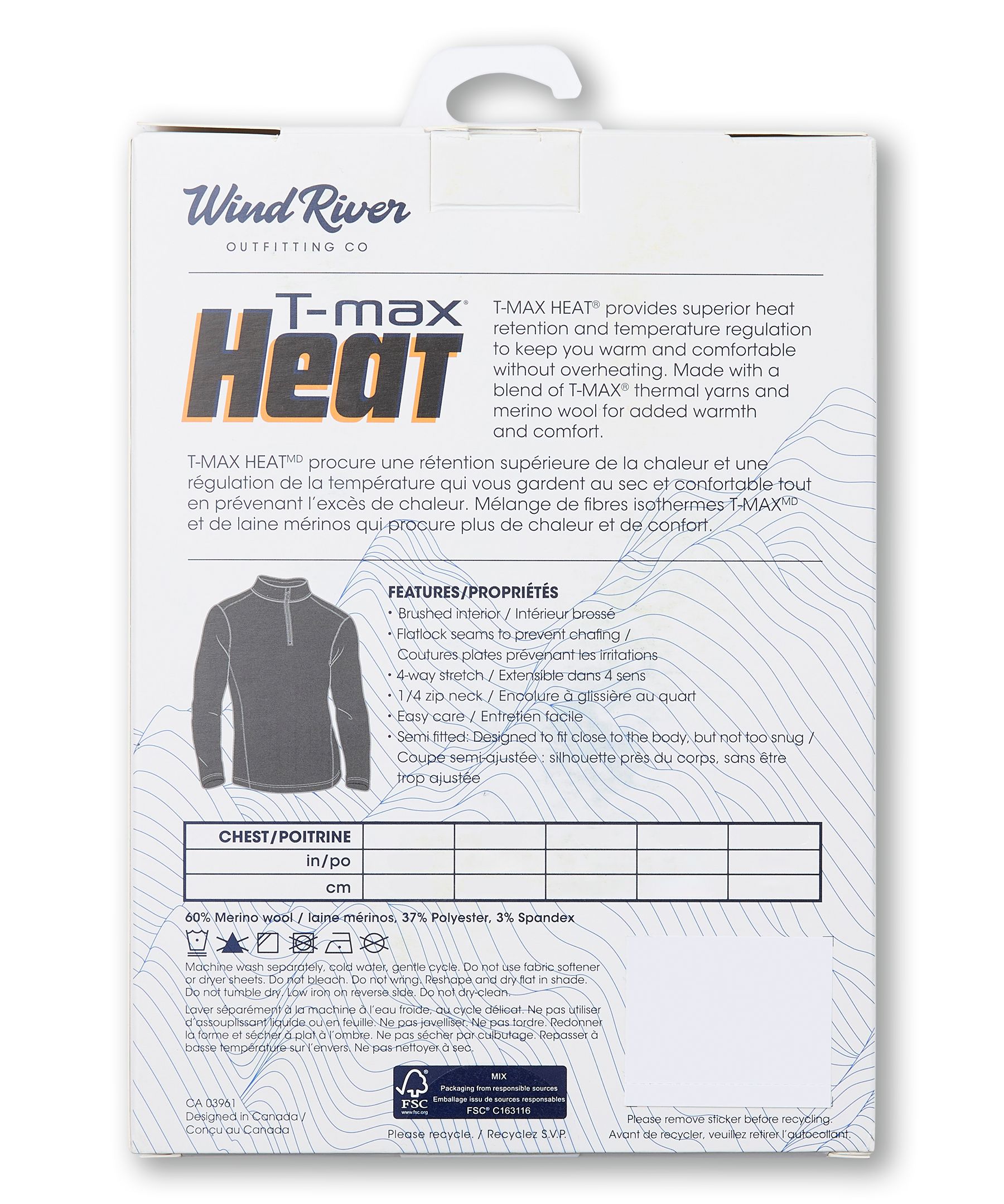 WindRiver Men's T-Max Heat Flex Merino Quarter-Zip Winter Top