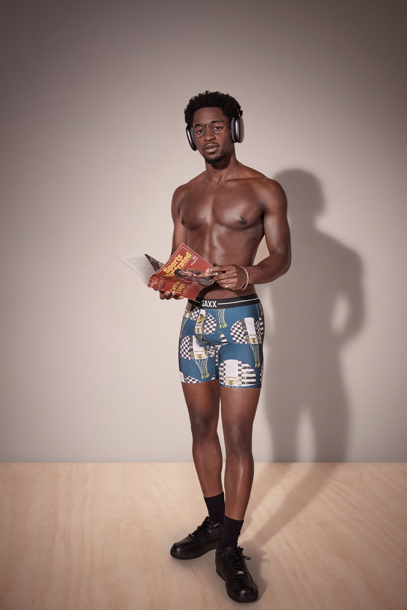 Caleçon boxeur en filet perméable à l'air pour hommes, BallPark Pouch, Volt, SAXX