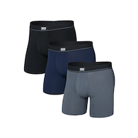 SAXX Men's 3 pk BallPark Pouch® Essential Boxer Briefs Front_Angled_Left