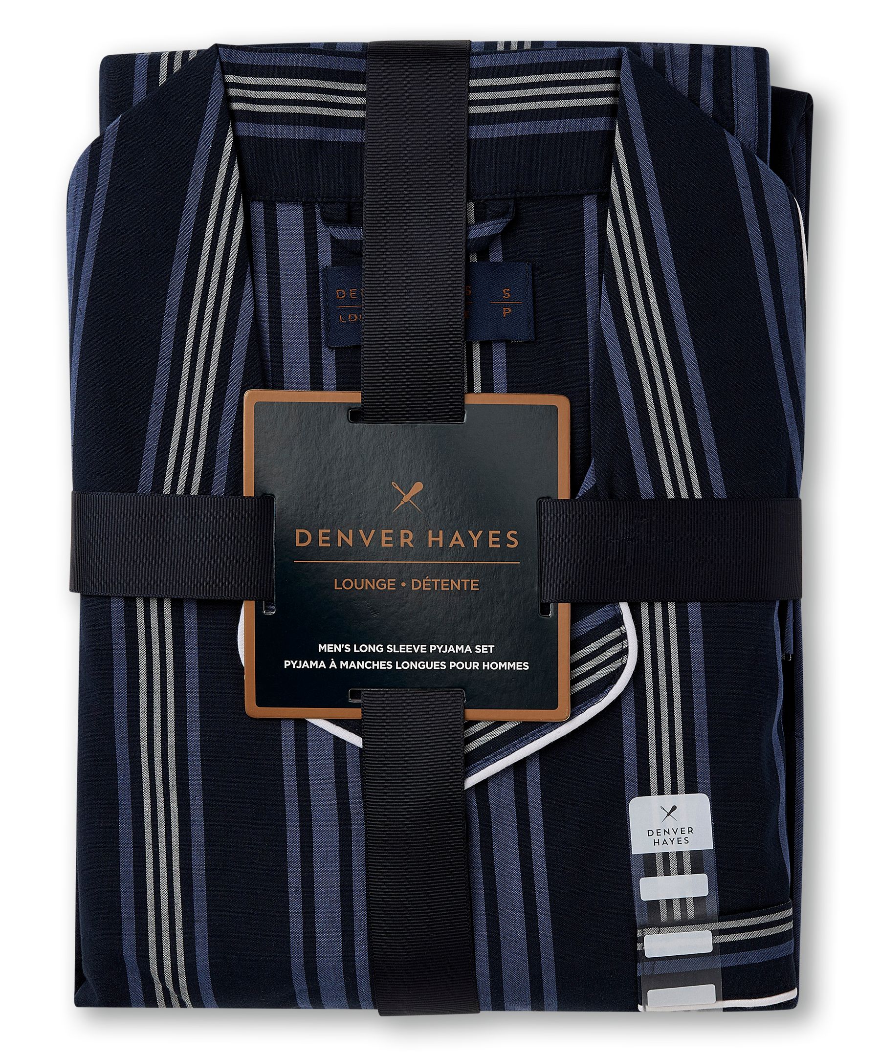 Denver Hayes Men's Chambray Stripe Poplin Pajama Set