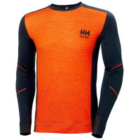 Chemise isotherme Helly Hansen Workwear couche de base en laine mérinos à col ras du cou et à manches longues, pour hommes, Lifa