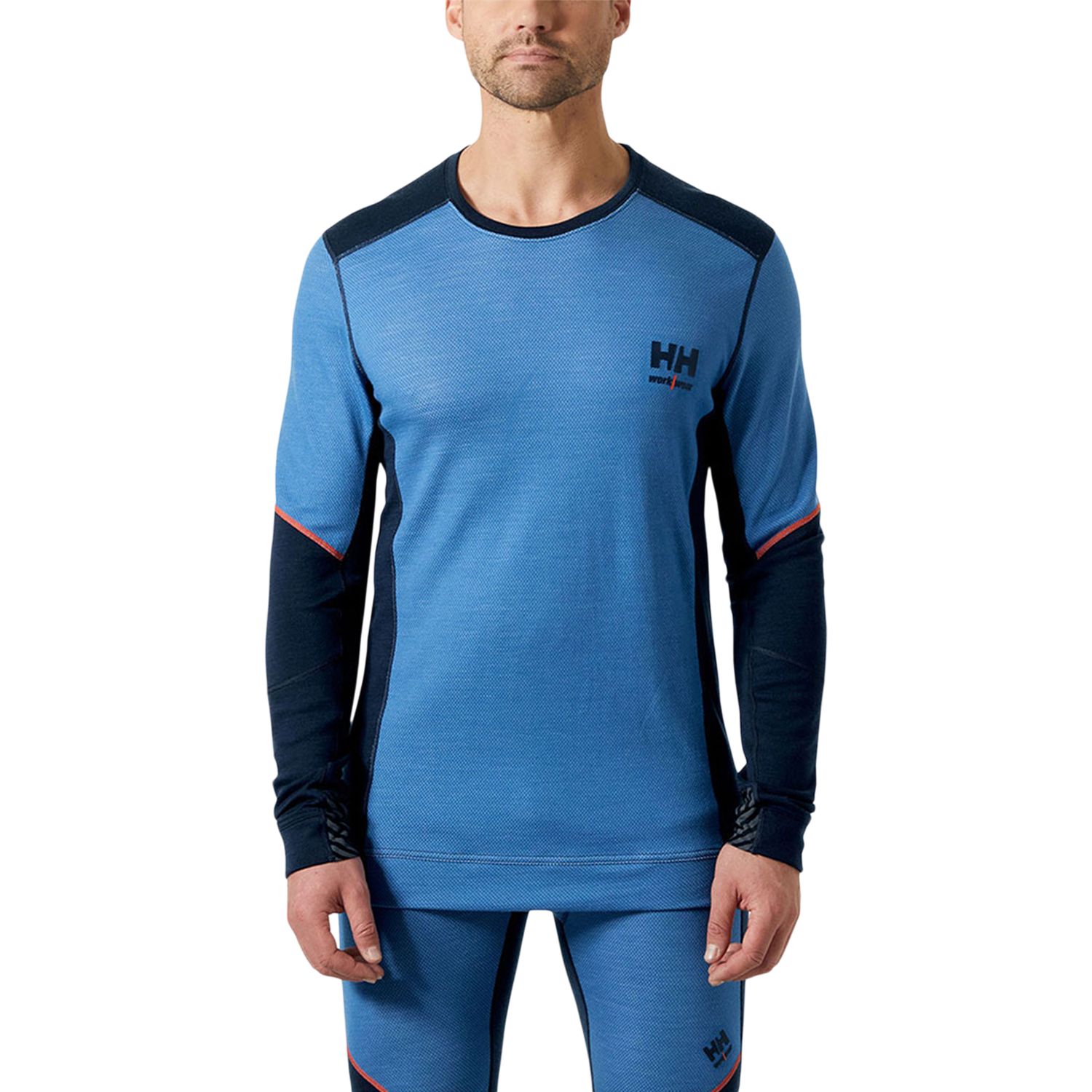 Chemise isotherme Helly Hansen Workwear couche de base en laine mérinos à col ras du cou et à manches longues, pour hommes, Lifa