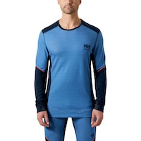 Chemise isotherme Helly Hansen Workwear couche de base en laine mérinos à col ras du cou et à manches longues, pour hommes, Lifa