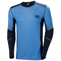 Chemise isotherme Helly Hansen Workwear couche de base en laine mérinos à col ras du cou et à manches longues, pour hommes, Lifa Front_Angled_Left