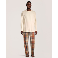 Ensemble de pyjama deux-pièces en flanelle pour hommes, WindRiver Front_Flat