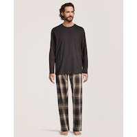 WindRiver Men's 2 Piece Flannel Pajama Set